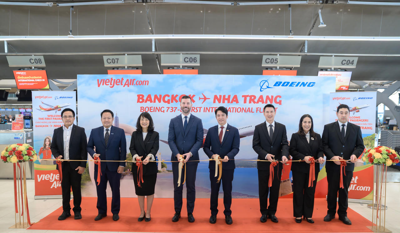 Vietjet Thailand khai trương đường bay quốc tế đầu tiên Băng Cốc - Nha Trang bằng tàu bay Boeing 737-8