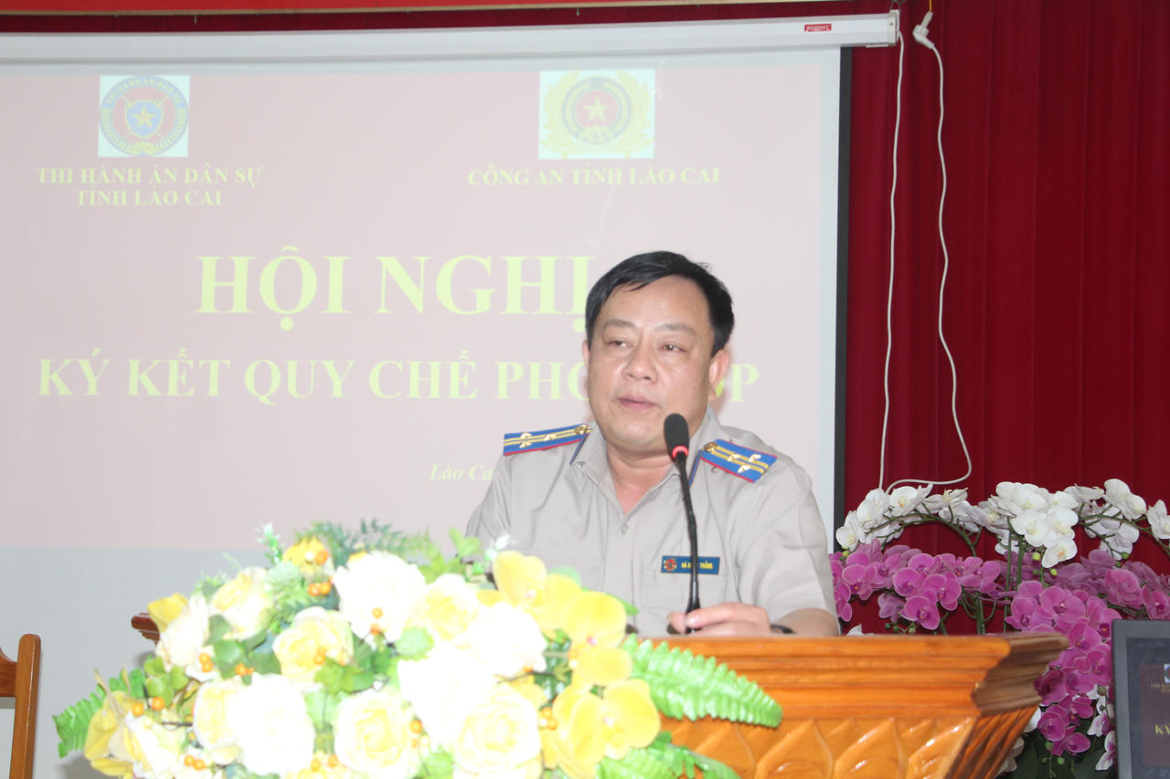 Lào Cai: Thi hành án dân sự và Công an tỉnh ký kết quy chế phối hợp