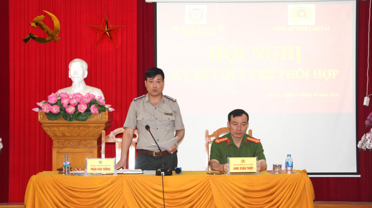 Lào Cai: Thi hành án dân sự và Công an tỉnh ký kết quy chế phối hợp