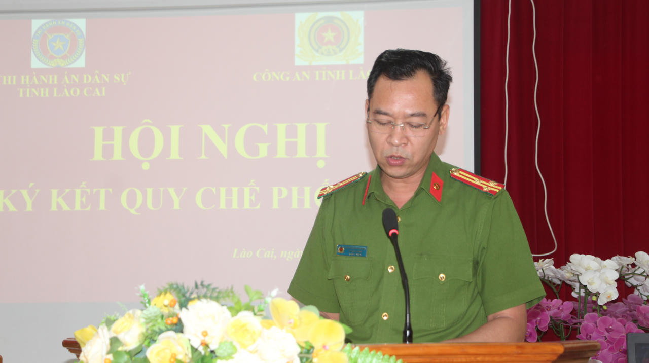 Lào Cai: Thi hành án dân sự và Công an tỉnh ký kết quy chế phối hợp