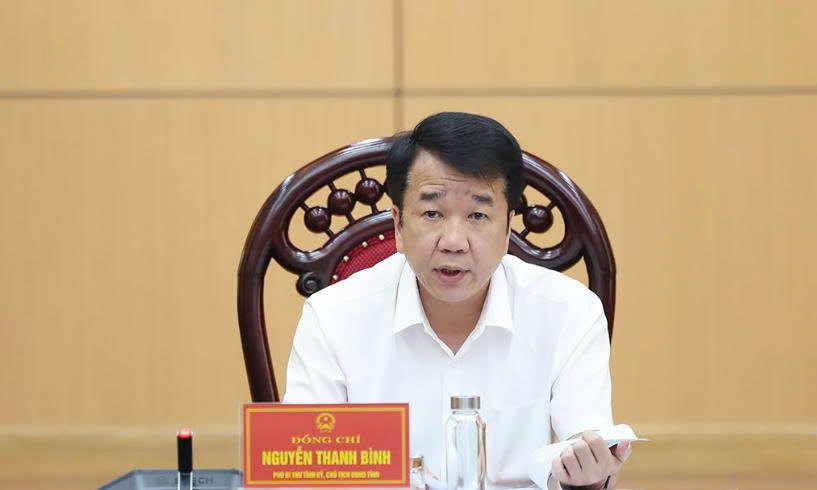 Ông Nguyễn Thanh Bình, Phó Bí thư Tỉnh ủy, Chủ tịch UBND tỉnh phát biểu kết luận hội nghị.