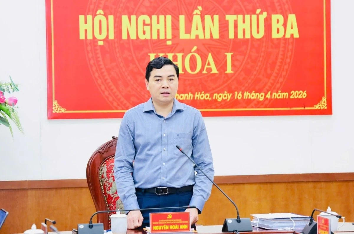 Chủ tịch UBND tỉnh Thanh Hóa Nguyễn Hoài Anh phát biểu kết luận hội nghị.