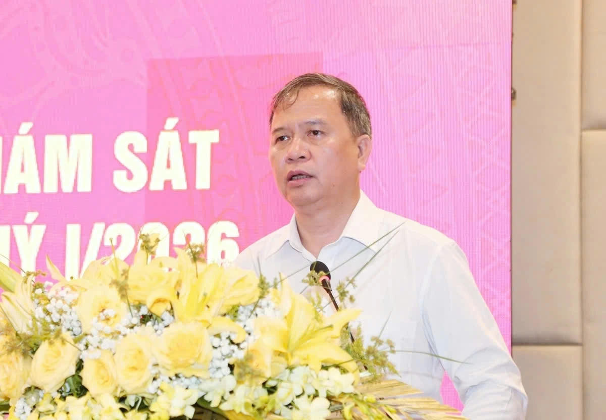 Phó Chủ nhiệm UBKT Trung ương Nguyễn Minh Quang phát biểu kết luận hội nghị.