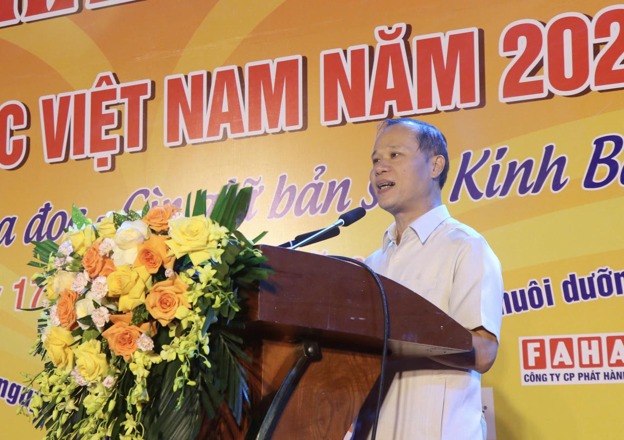 Ông Mai Sơn, Phó Chủ tịch Thường trực UBND tỉnh Bắc Ninh phát biểu tại buổi lễ.