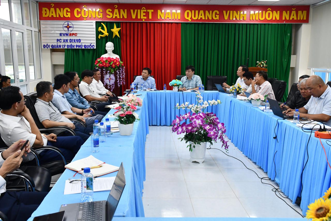 Lãnh đạo EVNSPC chủ trì buổi làm việc rà soát tiến độ các dự án cấp điện cho đặc khu Phú Quốc và Hội nghị APEC 2027