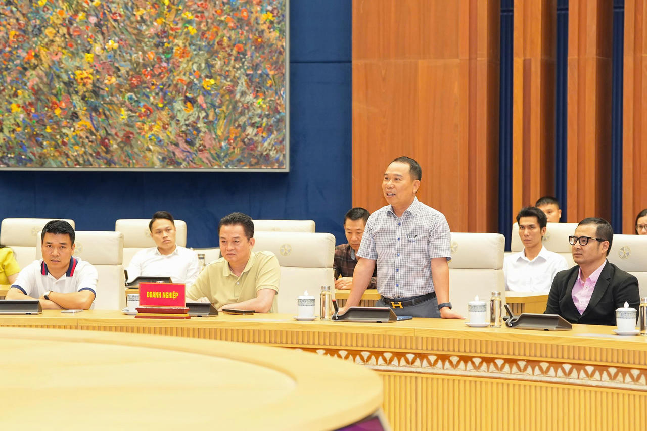 Đại diện các doanh nghiệp phát biểu ý kiến.&nbsp;