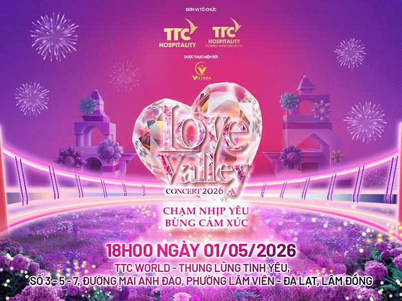 Love Valley Concert 2026 hứa hẹn khuấy động không khí kỳ nghỉ.