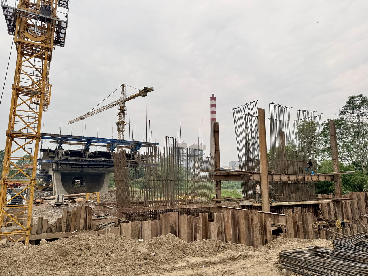 Công trình đang đối mặt với “nút thắt” lớn là giải phóng mặt bằng. (Ảnh: Lê Hanh)