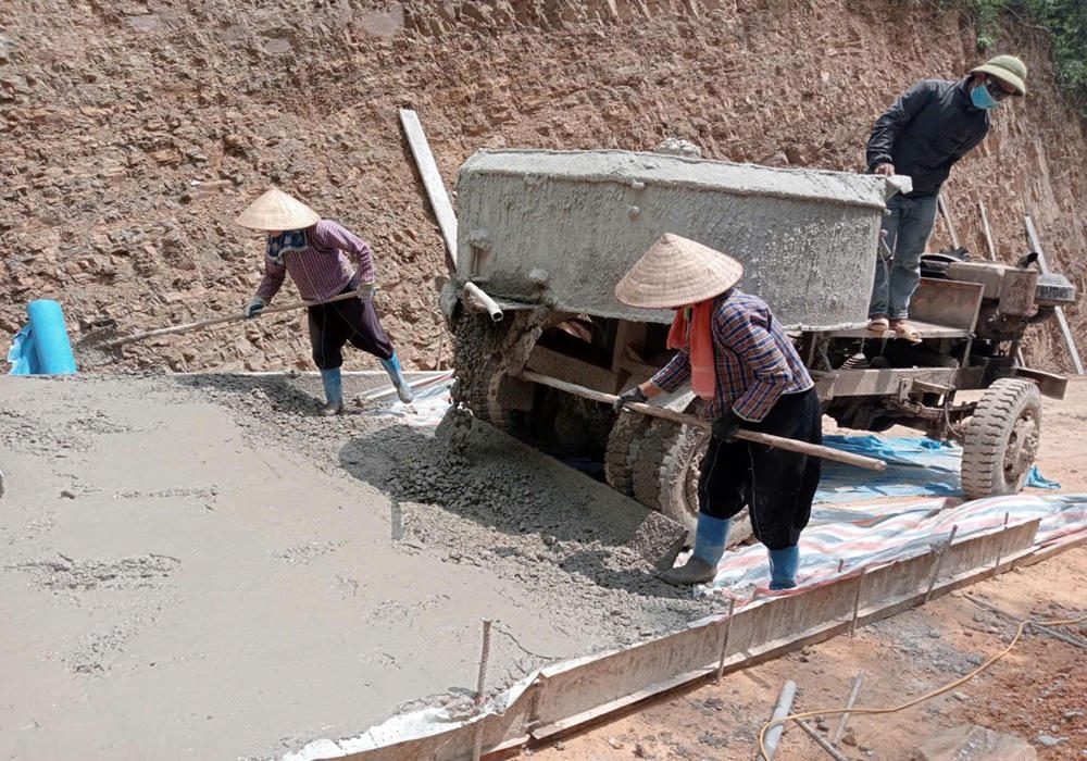 Một công trình đường giao thông nông thôn tại Lạng Sơn. (Ảnh: Minh Hữu).
