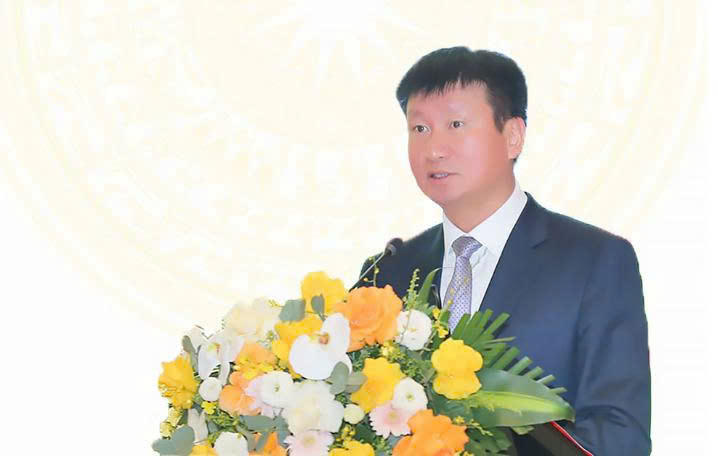 Ông Trần Huy Tuấn, Ủy viên Trung ương Đảng, Bí thư Tỉnh ủy phát biểu khai mạc hội nghị.