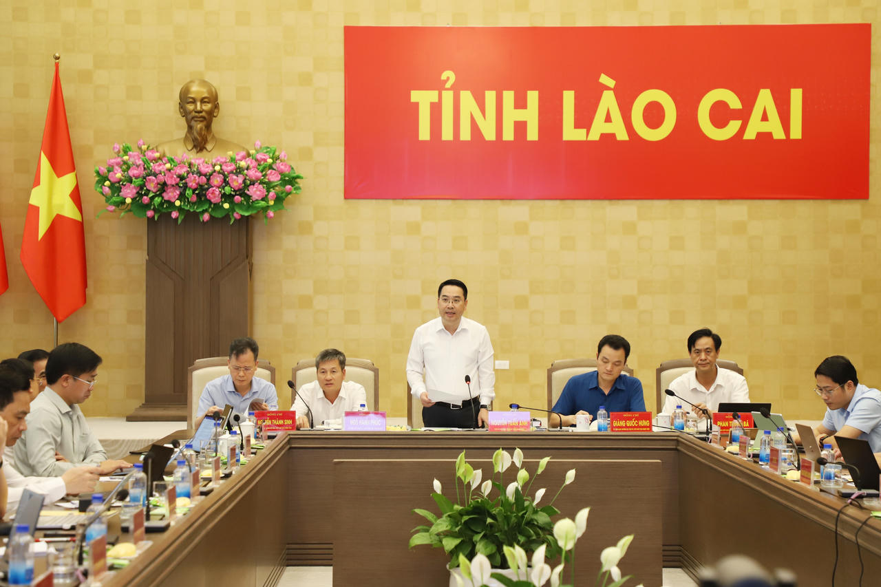 Chủ tịch UBND tỉnh Nguyễn Tuấn Anh phát biểu kết luận tại phiên họp