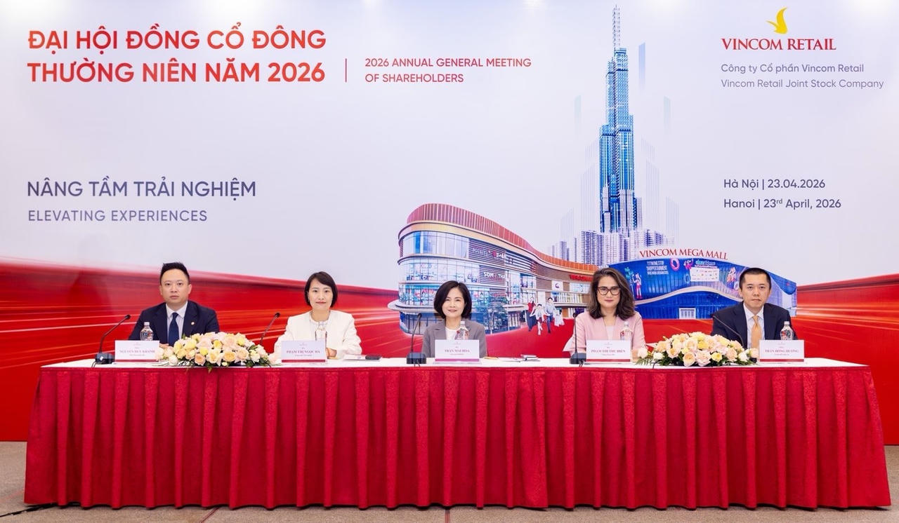 ĐHĐCĐ Vincom Retail (VRE) 2026: Kế hoạch lãi 5.375 tỷ đồng, chốt chia cổ tức tiền mặt tỷ lệ 10%