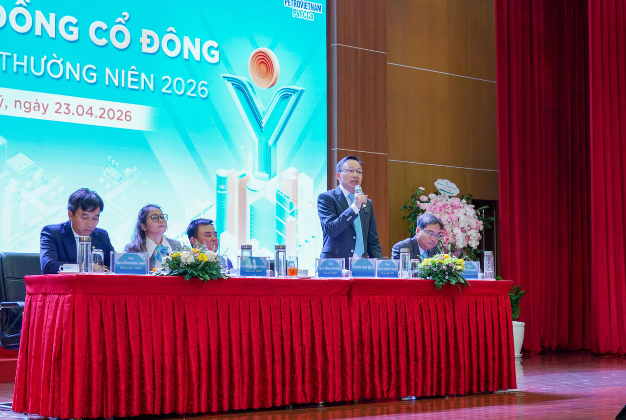 Ông Phan Công Thành– Tổng giám đốc PVFCCo phát biểu.