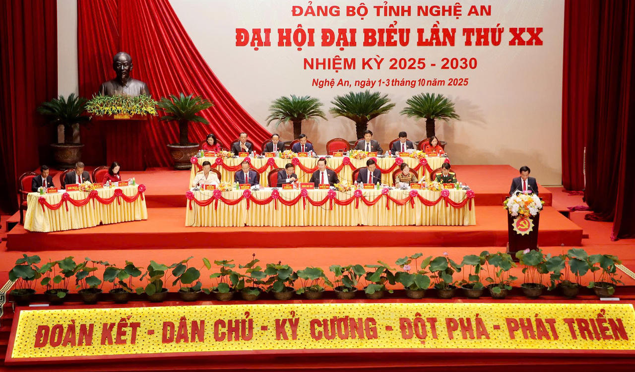 Đại hội đại biểu Đảng bộ tỉnh Nghệ An lần thứ XX.