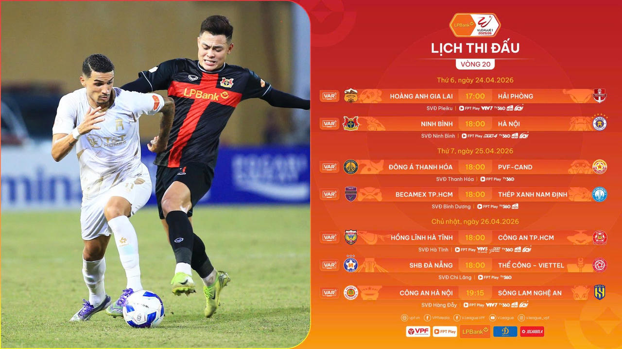 Vòng 20 V.League 2025/26: 'Đại chiến' của nhà giàu