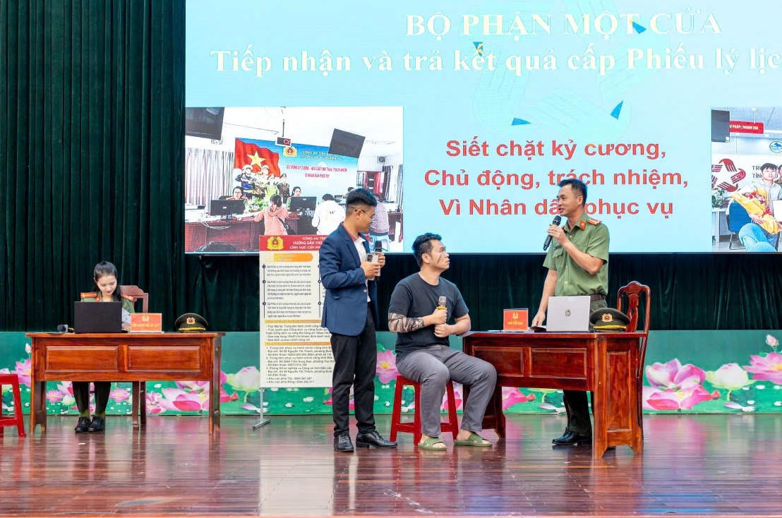 Một tiết mục tại Vòng chung khảo Hội thi. Ảnh CAĐL