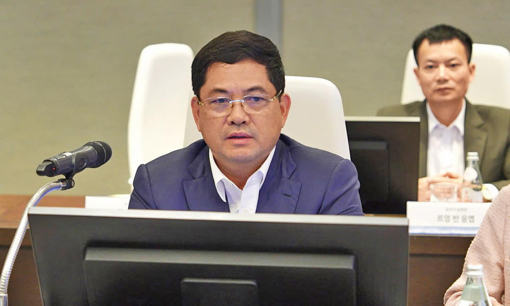 Bí thư Tỉnh uỷ Bắc Ninh&nbsp;Nguyễn Hồng Thái phát biểu tại buổi làm việc.