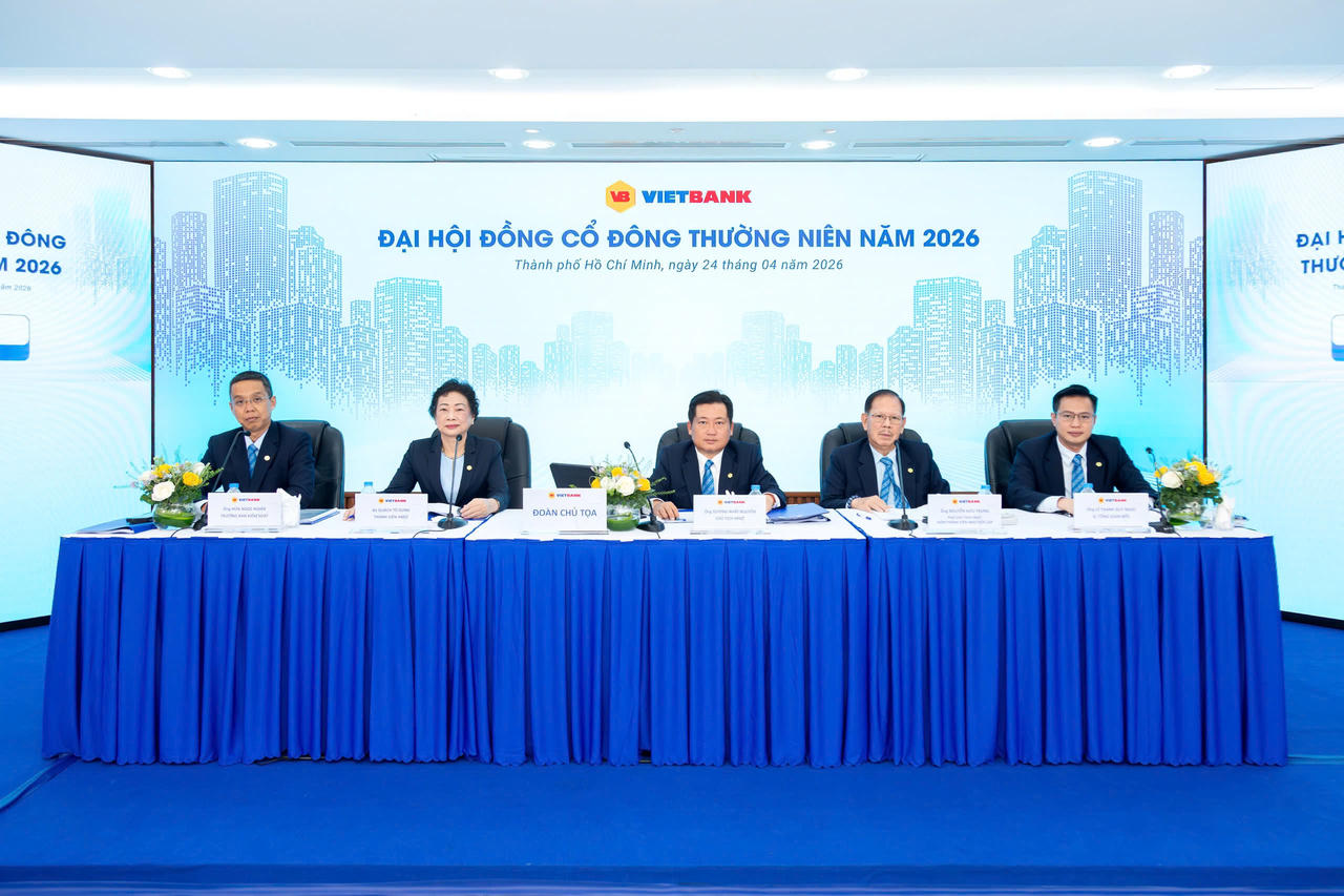 ĐHĐCĐ 2026 Vietbank (VBB): Mục tiêu lãi 2.100 tỷ đồng, dồn lực tăng vốn và lên sàn HOSE