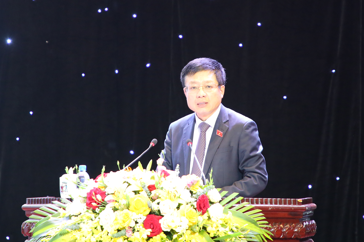 Ông Hồ Sỹ Hùng, Chủ tịch Liên đoàn Thương mại và Công nghiệp Việt Nam phát biểu khai mạc Diễn đàn.