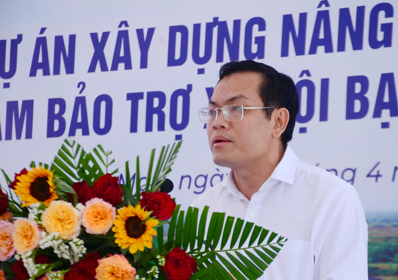 Ông Ngô Vũ Thăng - Tỉnh ủy viên, Phó Chủ tịch UBND tỉnh Cà Mau, nhấn mạnh ý nghĩa của Dự án tại buổi lễ khánh thành.