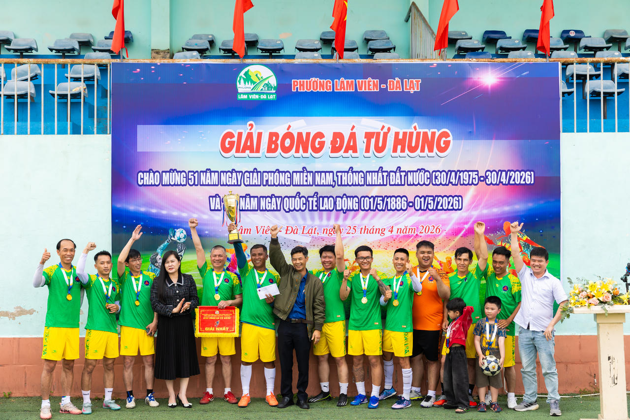 Sôi nổi Giải bóng đá tứ hùng phường Lâm Viên - Đà Lạt