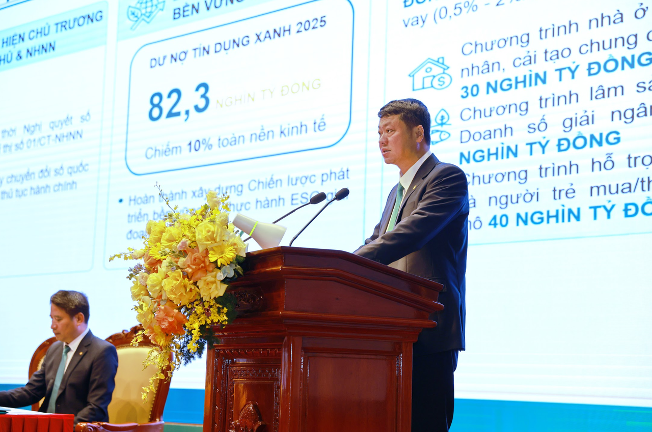 Ông Lê Ngọc Lâm - TGĐ BIDV phát biểu tại sự kiện.