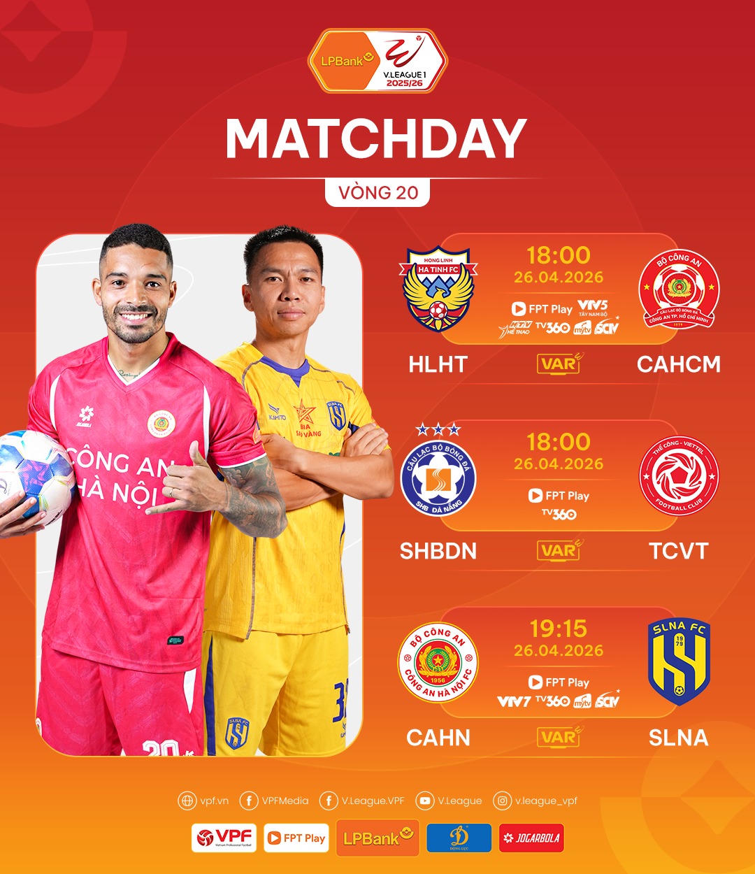Vòng 20 V.League: Sông Lam có 'nổi sóng' tại Hàng Đẫy?