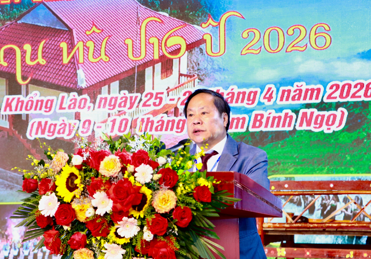 Ông Tống Thanh Hải – Phó Chủ tịch Thường trực UBND tỉnh Lai Châu phát biểu tại lễ khai mạc.