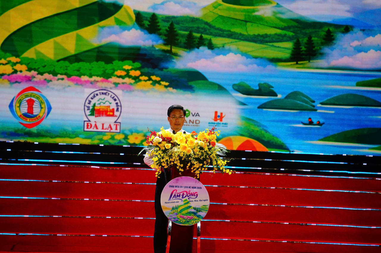 Ông Đinh Văn Tuấn, Phó Chủ tịch UBND tỉnh Lâm Đồng phát biểu tại sự kiện.