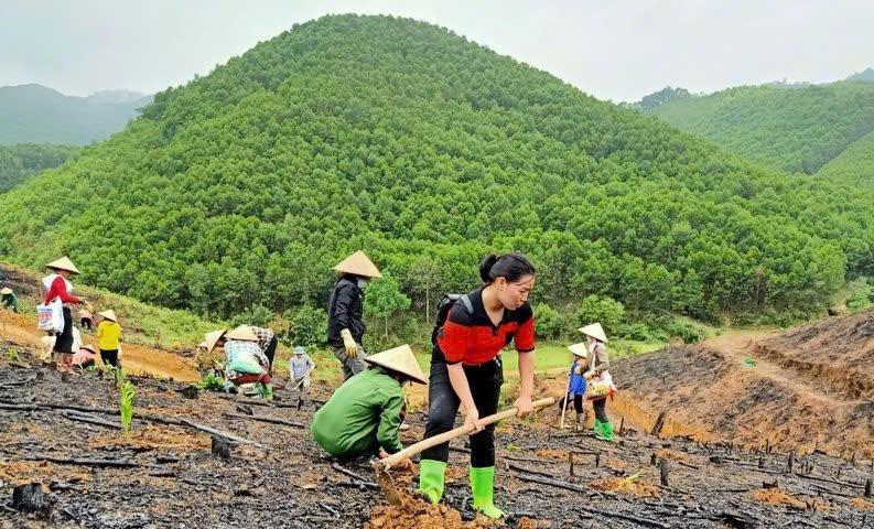 Lãnh đạo và cán bộ tín dụng NHCSXH Hoà Bình luôn gắn bó cơ sở , tận tình giúp dân sử dụng vốn vay phát triển sản xuất kinh doanh.