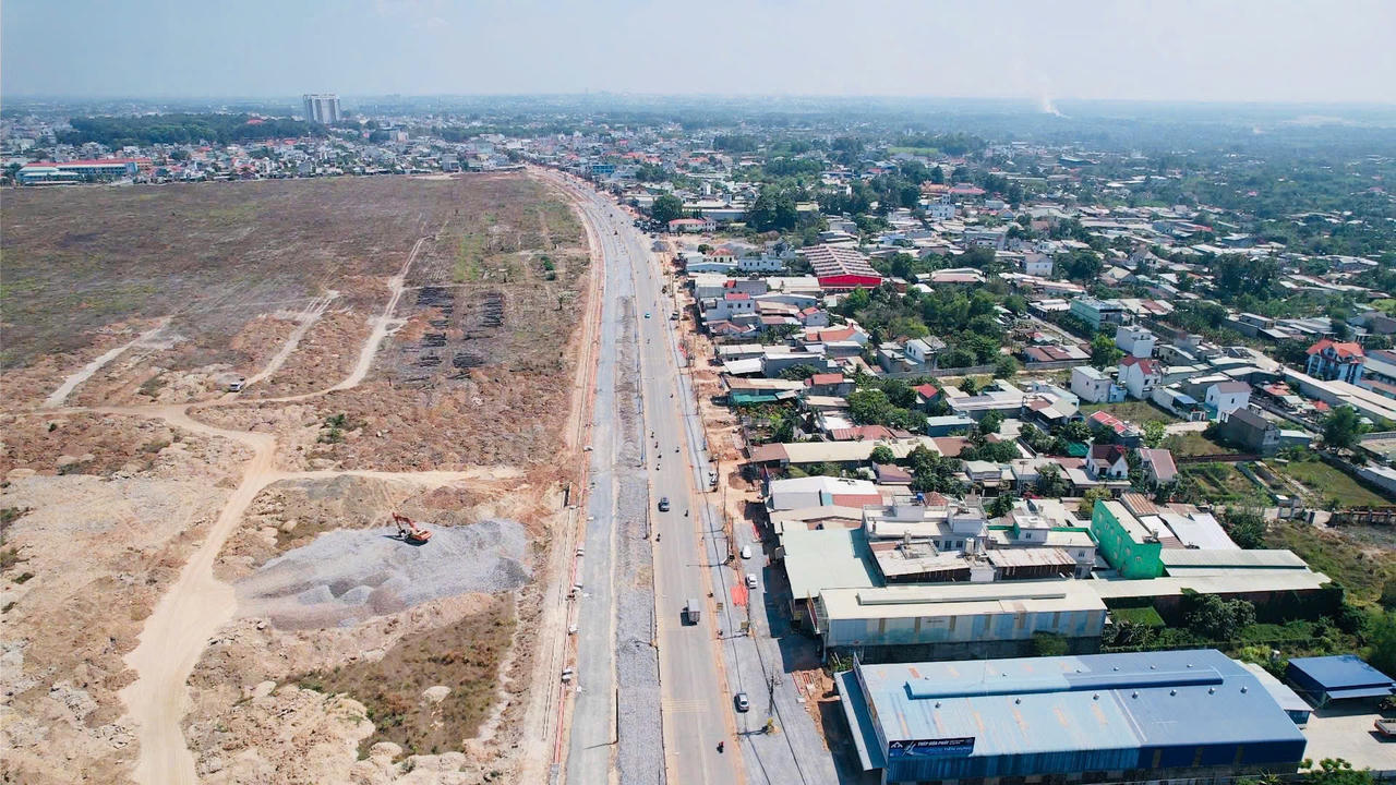 Một góc phường Long Thành nhìn từ trên cao.