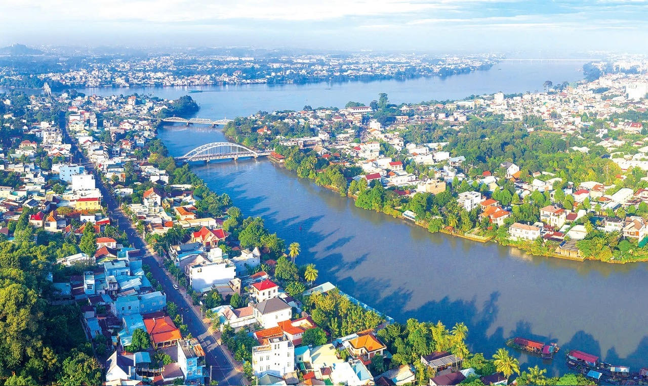 Một góc Đồng Nai nhìn từ trên cao.