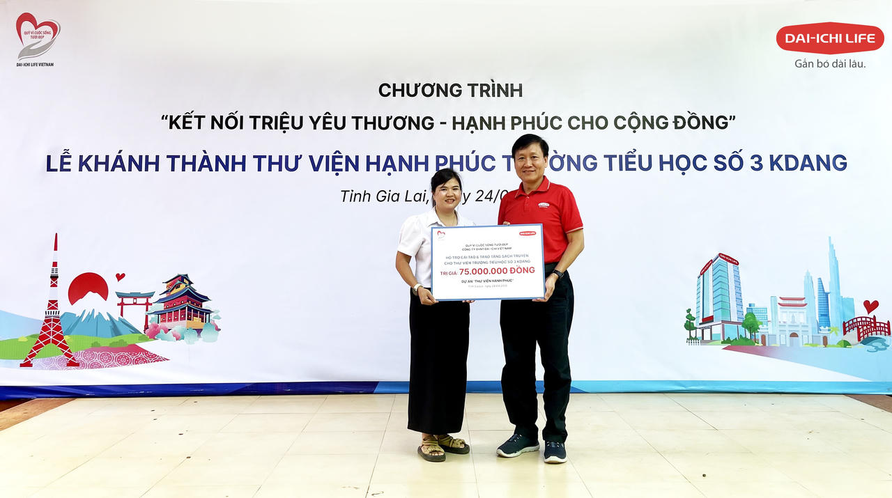 Dai-ichi Life Việt Nam khởi động dự án 'Thư viện Hạnh phúc' tại tỉnh Gia Lai