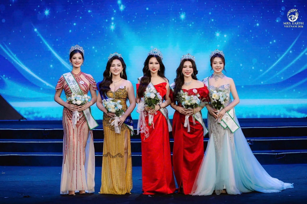 Top 5 cuộc thi "Mrs Earth Vietnam 2026" (ảnh N.Hà).