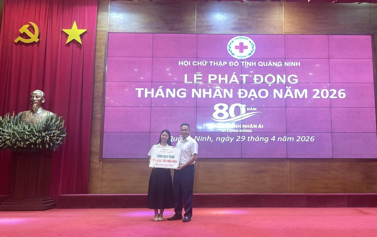 Hơn 8 tỷ đồng ủng hộ tại Lễ phát động Tháng Nhân đạo tỉnh Quảng Ninh năm 2026