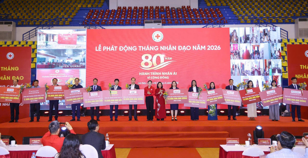Tính đến thời điểm tổ chức, tổng số kinh phí ủng hộ cho Tháng Nhân đạo 2026 đạt 620 tỷ đồng.