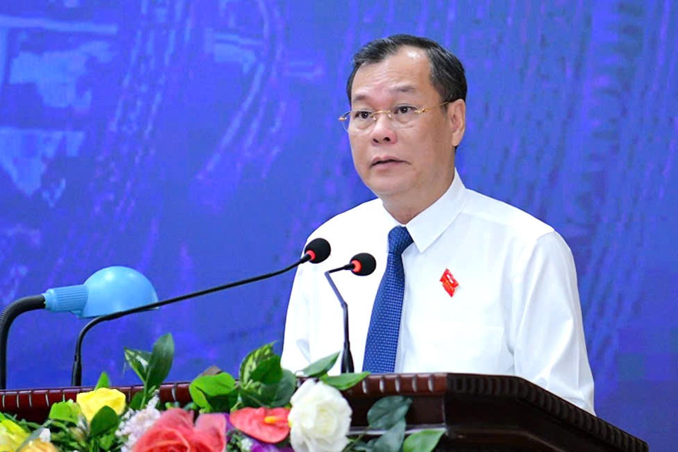 Ông Lê Quốc Chỉnh, Phó Bí thư Tỉnh ủy, Chủ tịch HĐND tỉnh Ninh Bình phát biểu khai mạc.