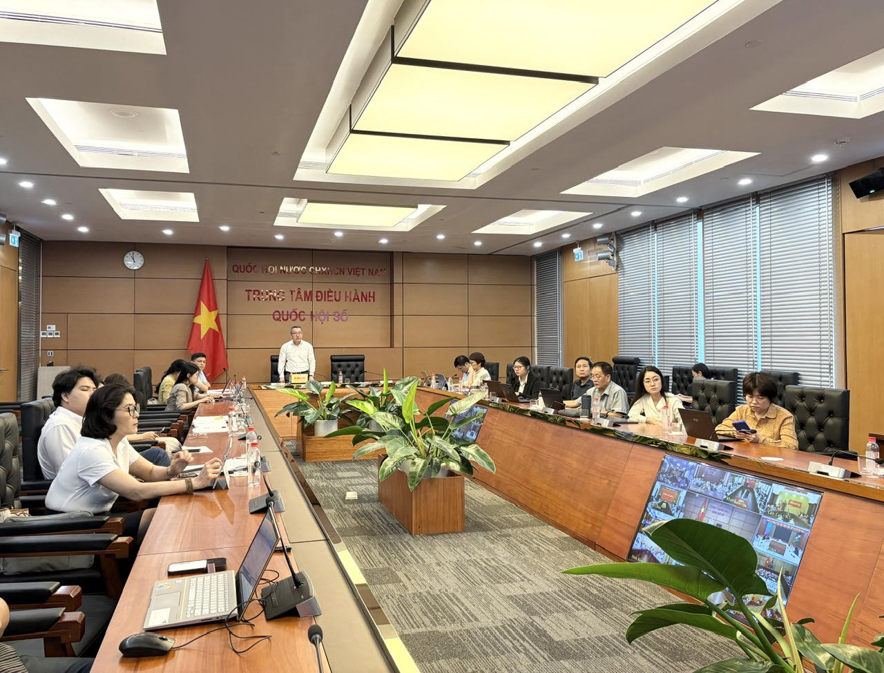 Quang cảnh tại điểm cầu Trung ương - Nhà Quốc hội.