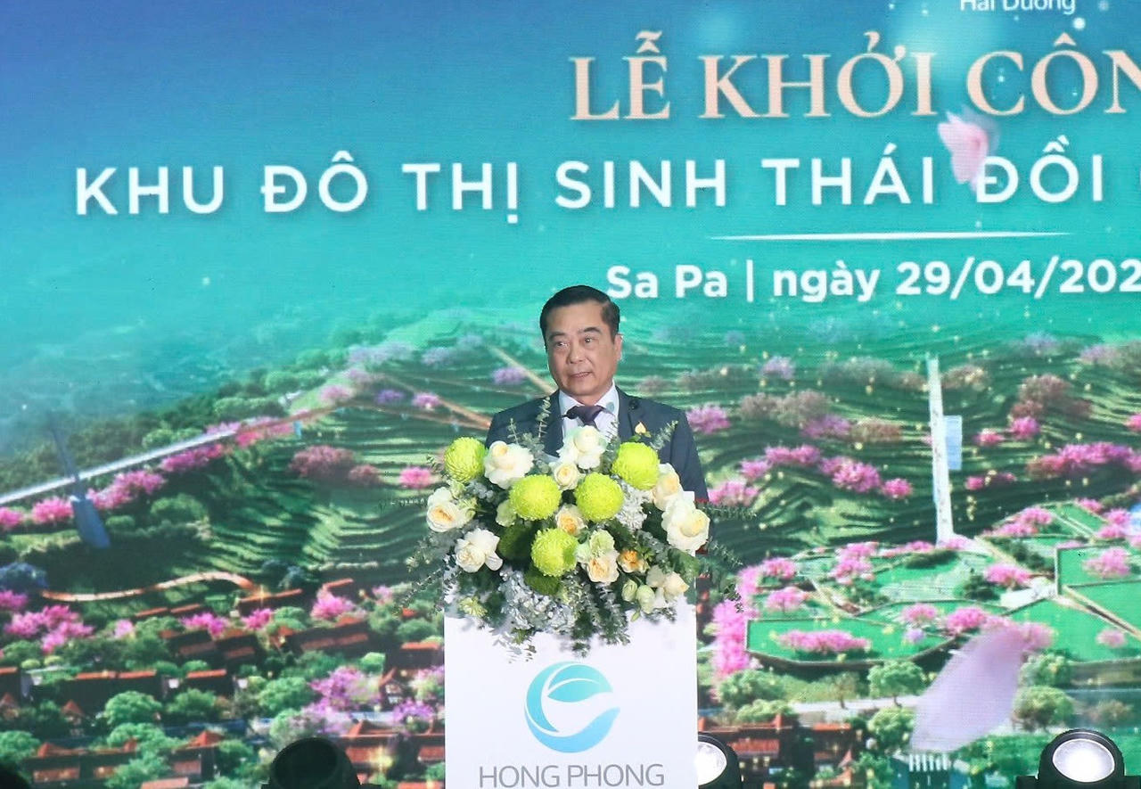 Ông Nguyễn Công Hồng, Chủ tịch Tập đoàn Hồng Phong phát biểu khai mạc