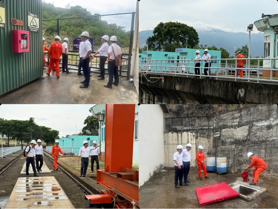 Đoàn công tác kiểm tra hiện trường các vị trí công trình