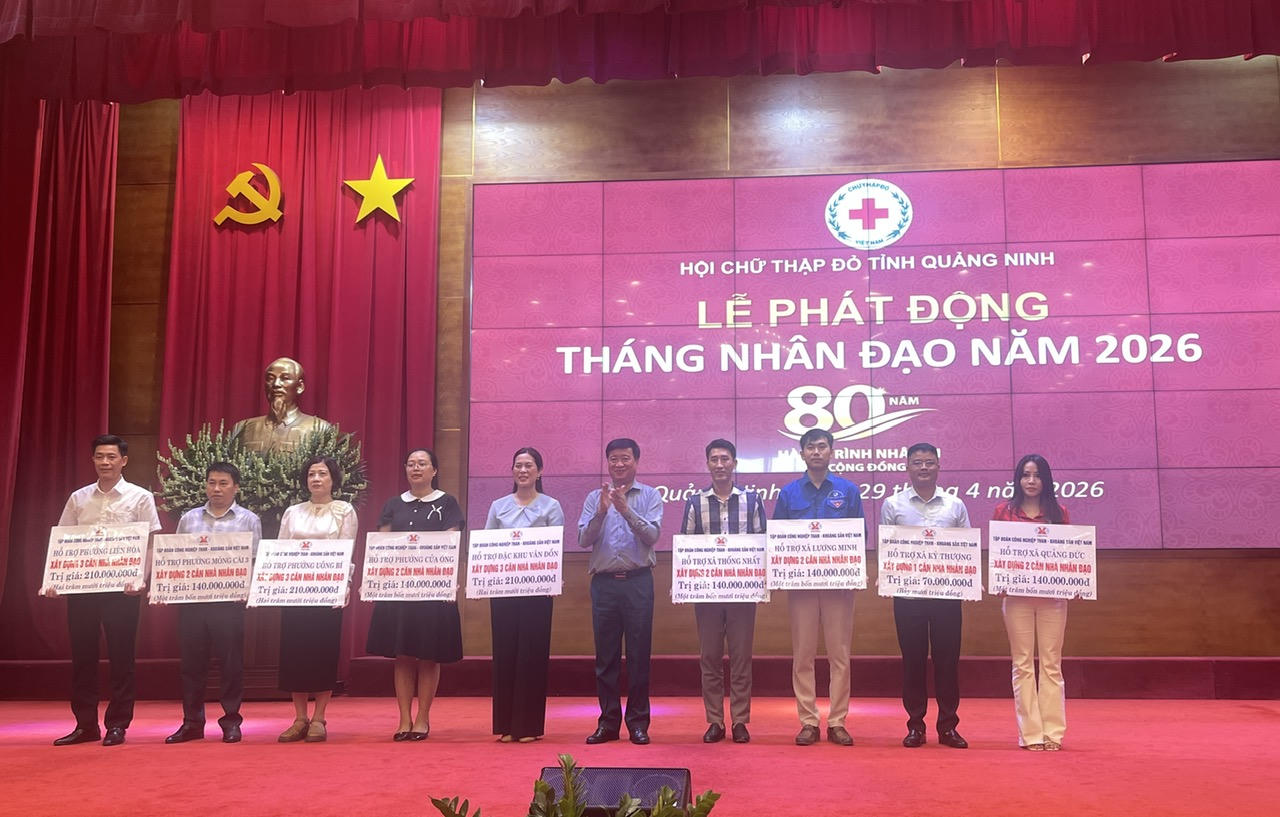 Hơn 8 tỷ đồng ủng hộ tại Lễ phát động Tháng Nhân đạo tỉnh Quảng Ninh năm 2026