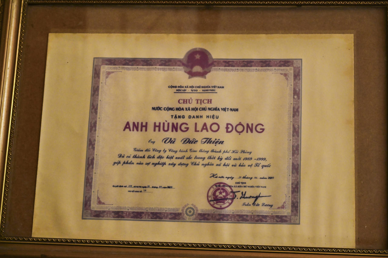Ông Vũ Đức Thiện vinh dự được Chủ tịch nước phong tặng Danh hiệu Anh hùng lao động