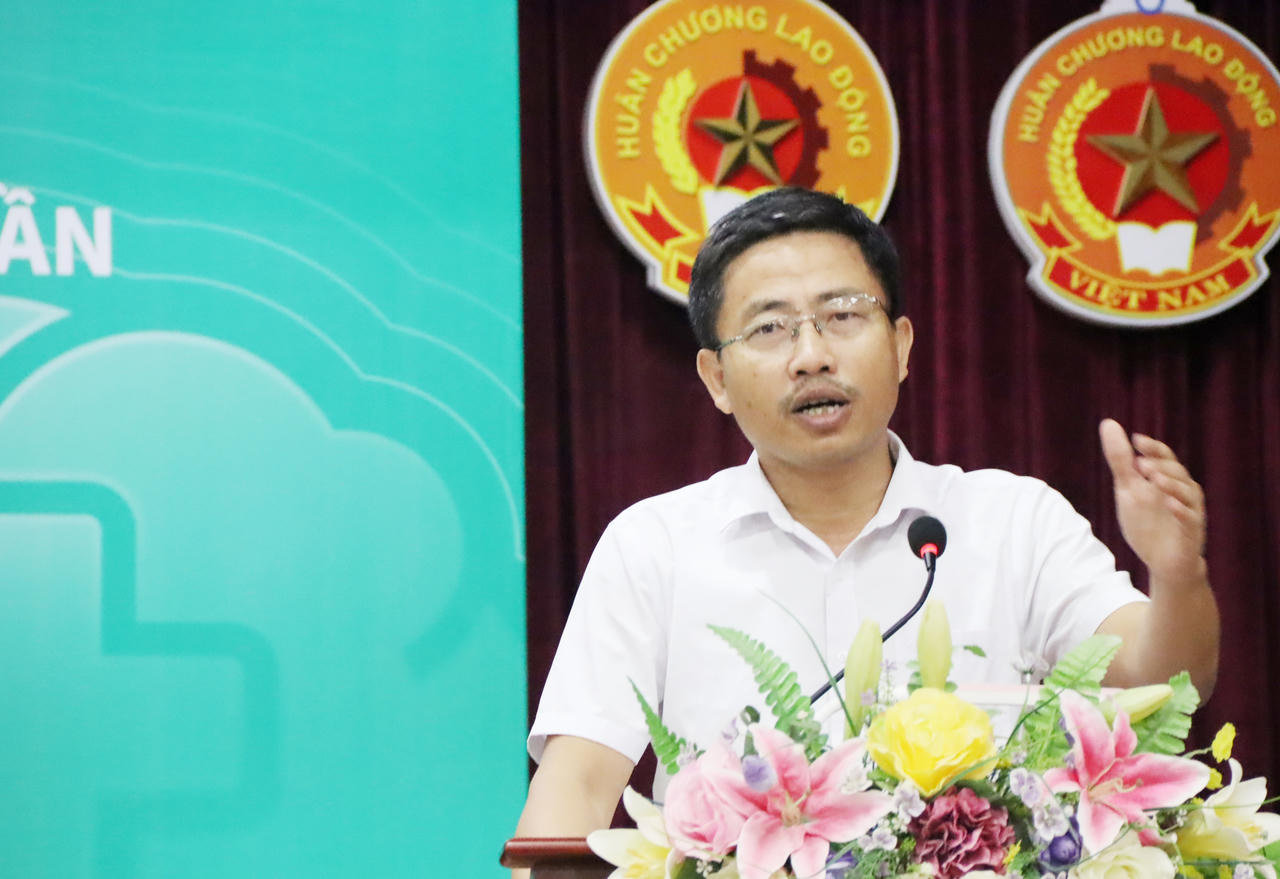 TS.BS Nguyễn Văn Thương - Phó Giám đốc Sở Y tế Nghệ An phát biểu tại buổi lễ khai trương.