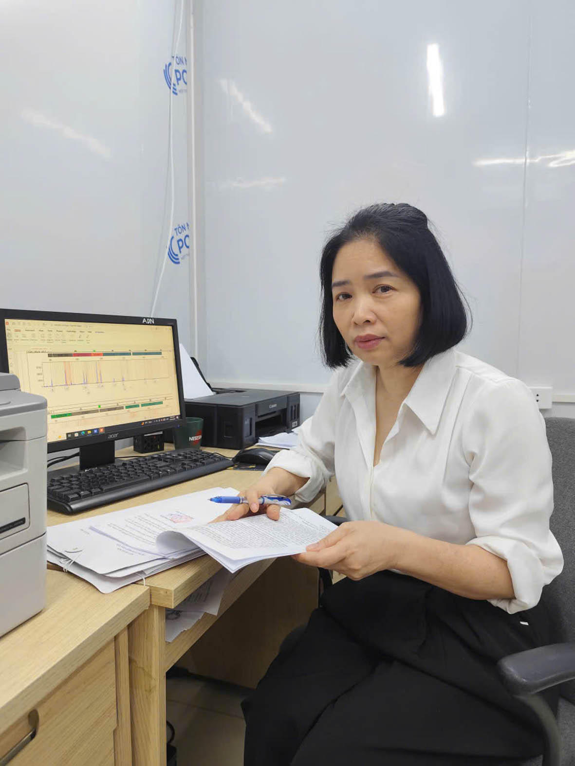 Bà Nguyễn Thị Ngọc Yến, Giám đốc Trung tâm Pháp y Hà Nội. 