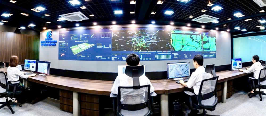 Trung tâm điều hành thông minh SAWACO với nền tảng công nghệ liên thông phục vụ quản trị, vận hành cấp nước đô thị.