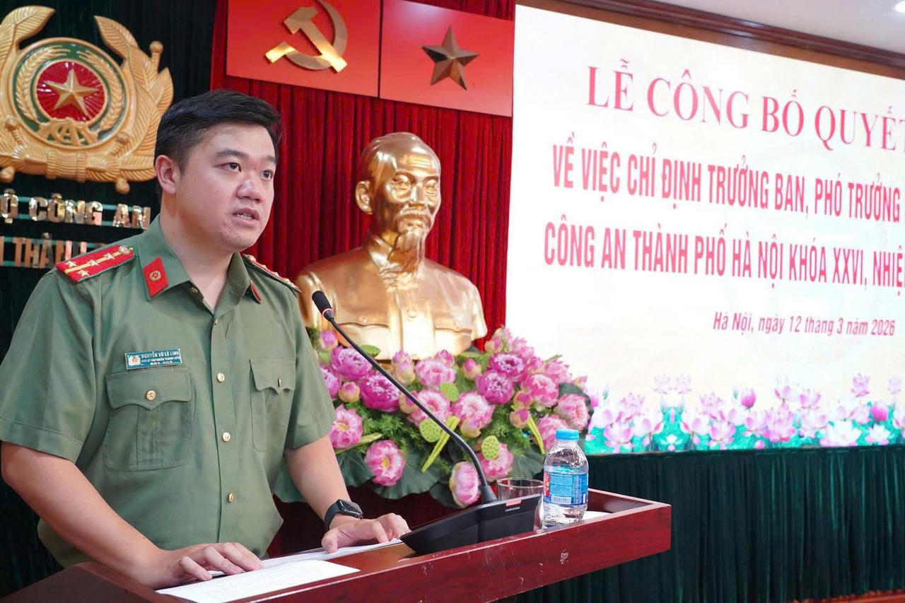 Đại úy Nguyễn Vũ Lê Linh - Trưởng Ban Thanh niên (Công an Thành phố Hà Nội) (Ảnh: NVCC)