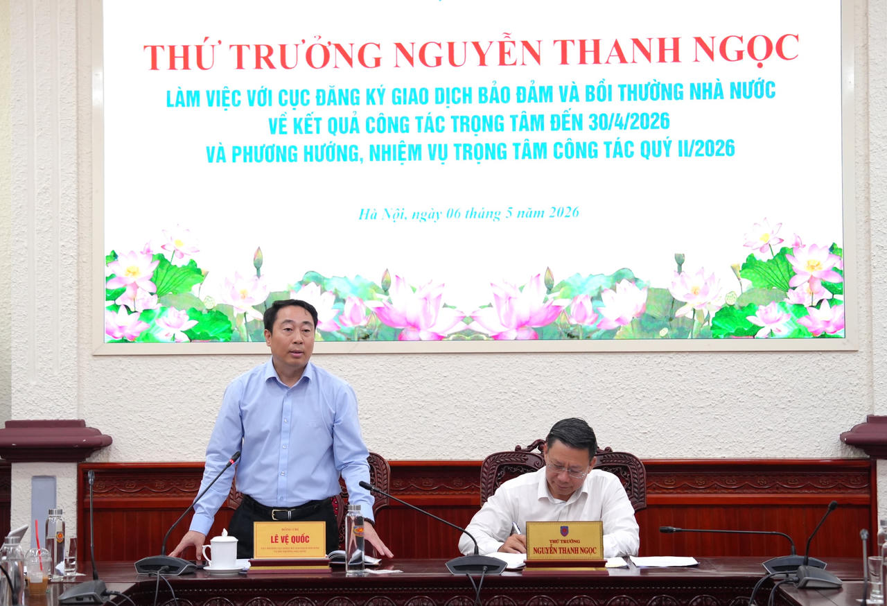 Cục trưởng Lê Vệ Quốc phát biểu tại buổi làm việc.