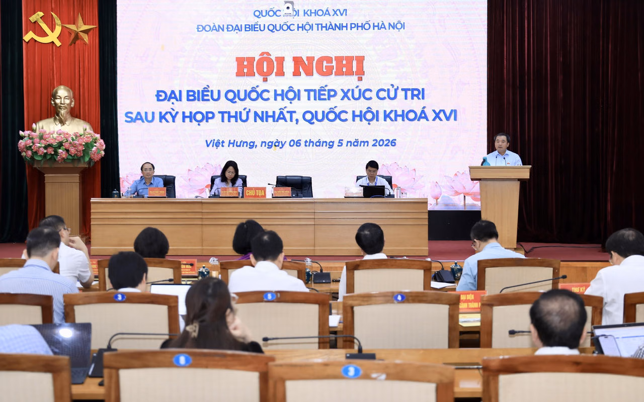 Ảnh đại diện bài viết: bí thư thành uỷ hà nội trần đức thắng phát biểu tại hội nghị.
