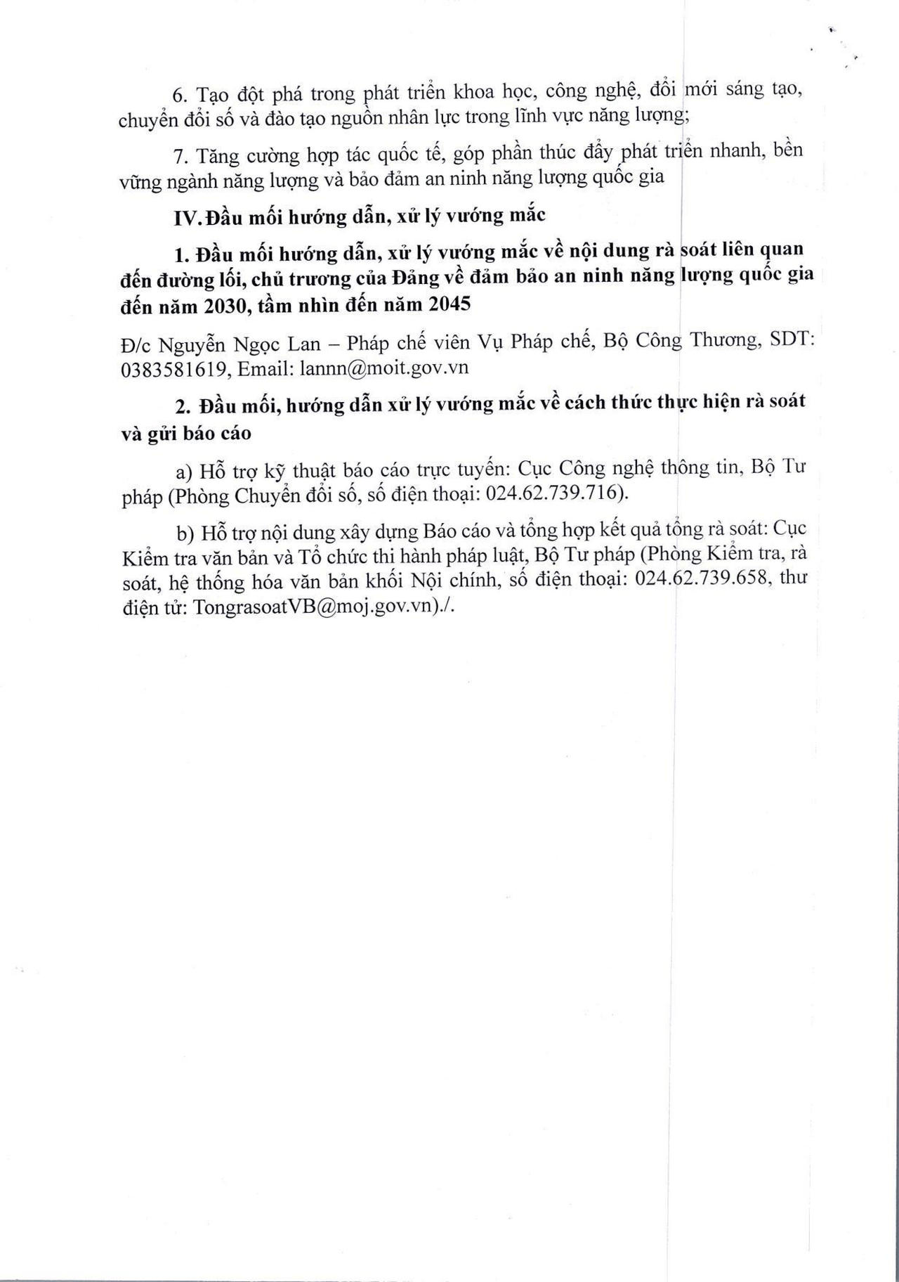 Bộ Công Thương hướng dẫn rà soát và đề xuất xử lý VBQPPL thuộc lĩnh vực an ninh năng lượng
