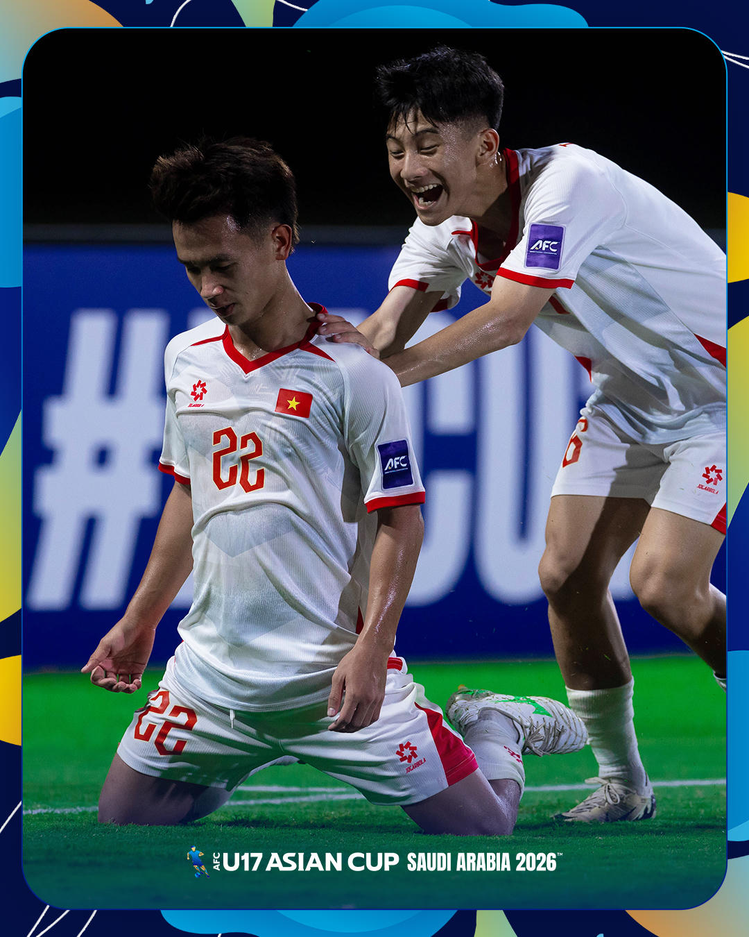 Quang Hưng mang về chiến thắng cho U17 Việt Nam (Ảnh: AFC)